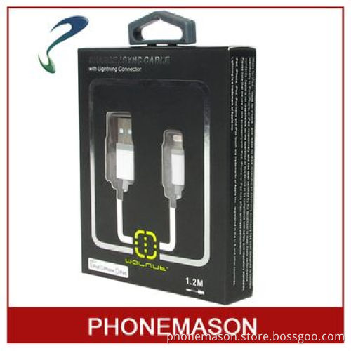 8-pin Lightning MFI-certified Cotton Round Cable with Round Molding, Housing with C48 Connector